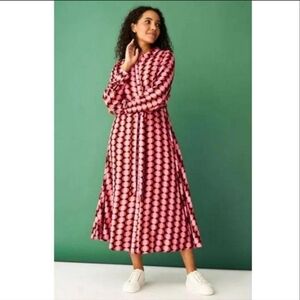 Retro Midi Shirt Dress